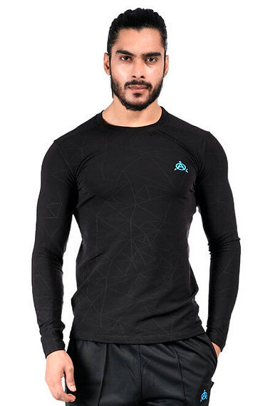 Man in black long-sleeve shirt