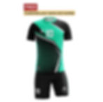 Customizable teal and black soccer jersey