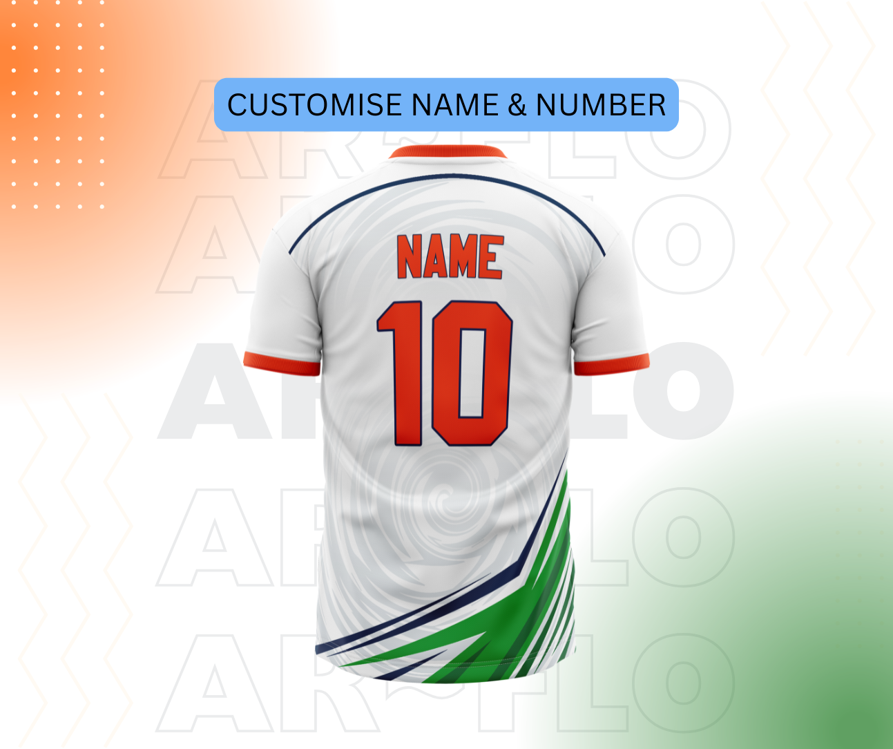 Customisable football jersey, Name 10