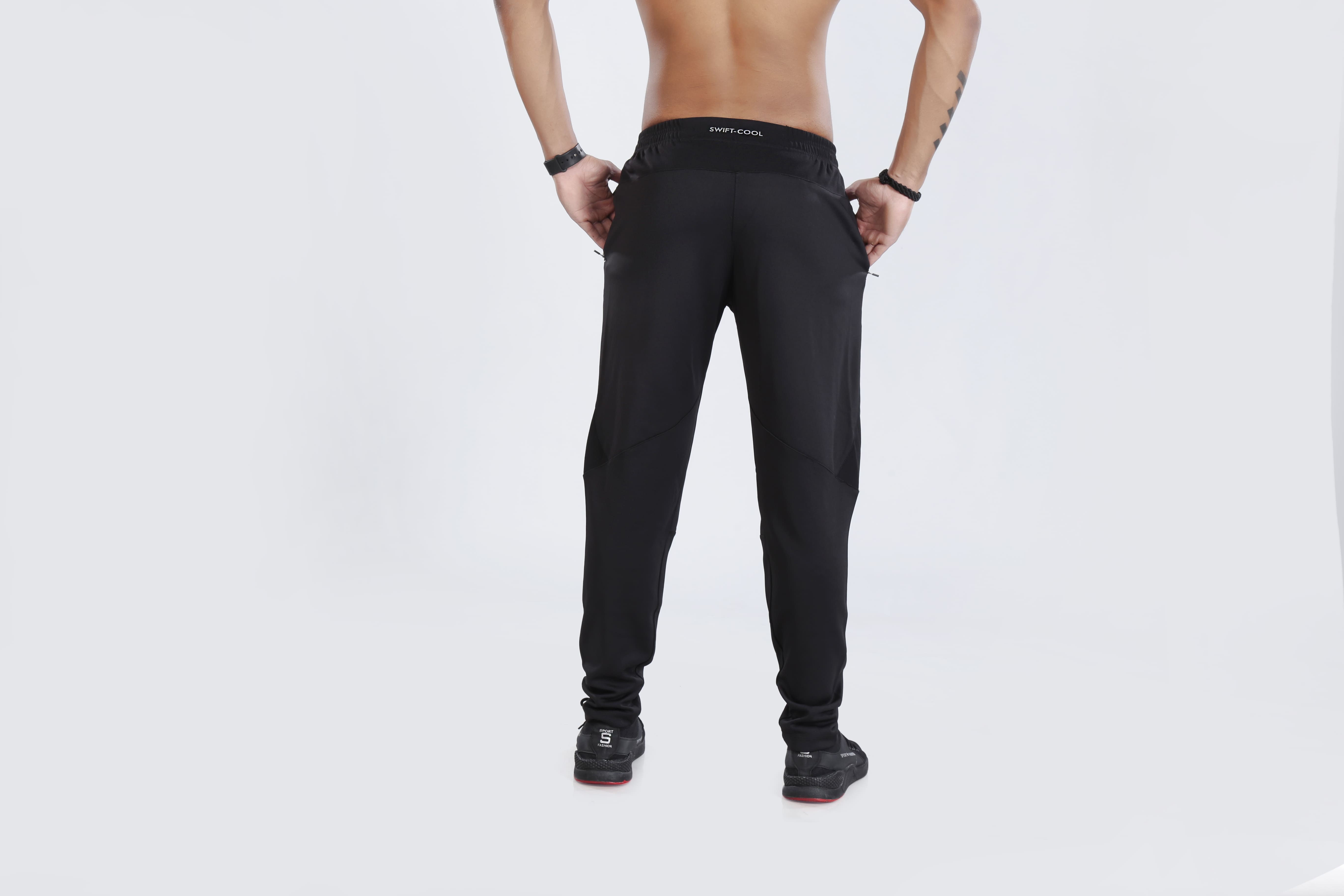 Man wearing black sweatpants