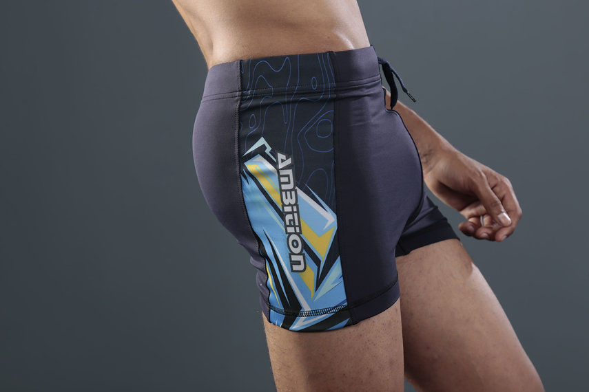 Men's black compression shorts, myambitionindia design