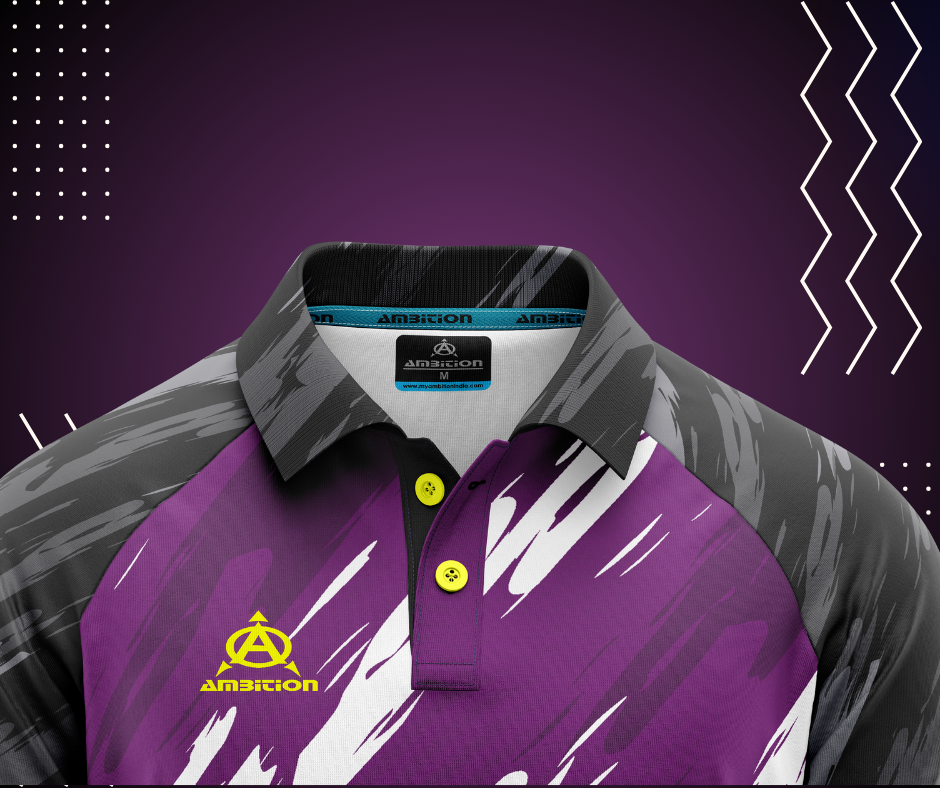 Purple and gray women's football jersey