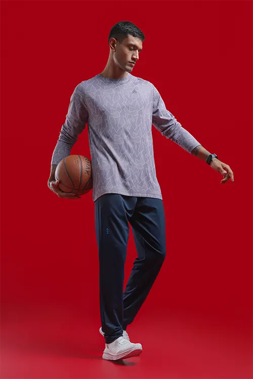 Men NS Terry Athlete Track Pant Navy- C-T40