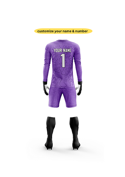Purple goalkeeper jersey, customizable name & number