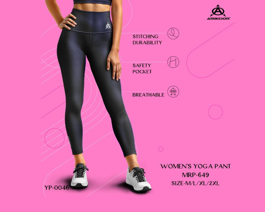 Women's yoga pants, MRP 649, breathable, safety pocket
