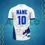 Thumbnail: White football jersey, Name 10, dragon design