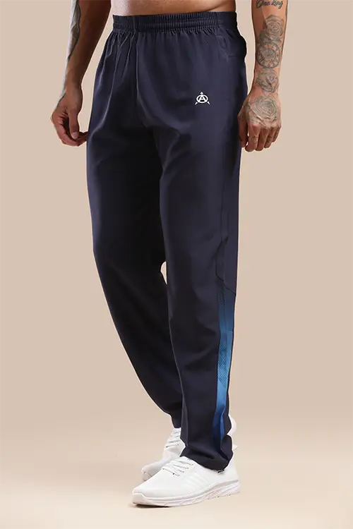 Men Regular Fit Athlete NS Lycra Track Pant Navy C-T30