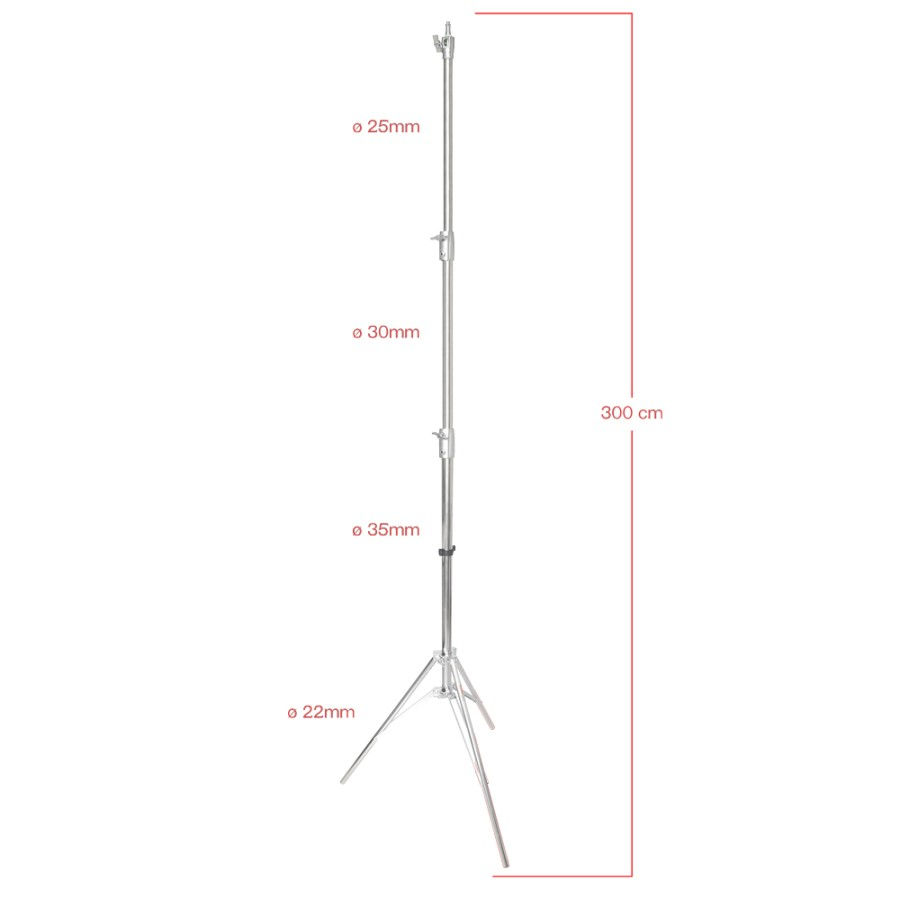 Stand With Spring SPIRIT-3SS Stainless Steel Light Stand with Spring Cushion | Takara ...