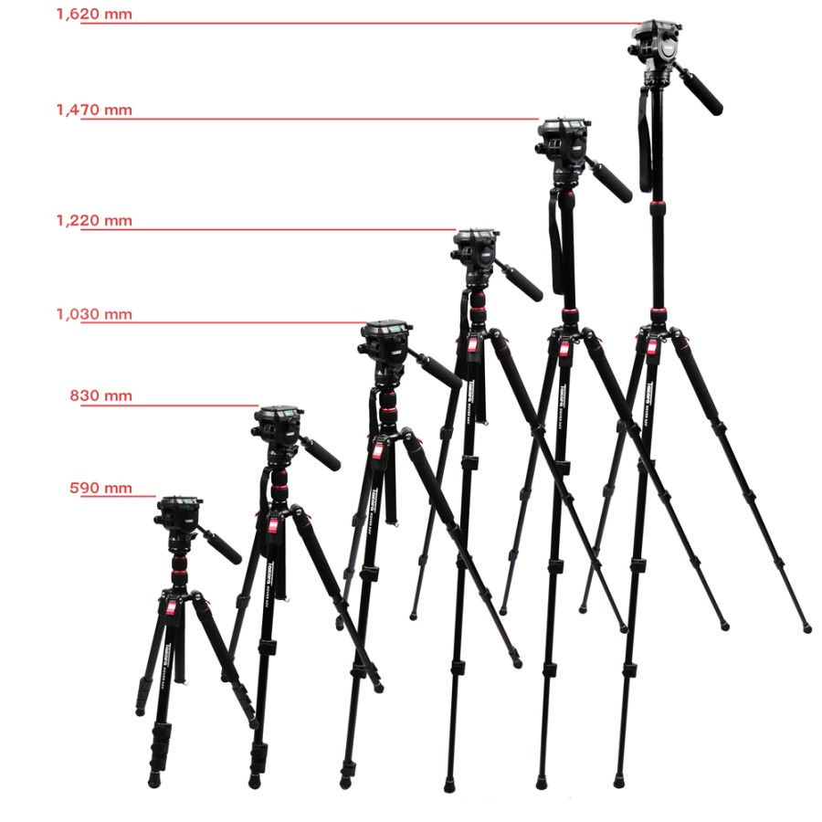 Thumbnail: Rover 66V Fluid Head Video Tripod Monopod Kit Paket 3