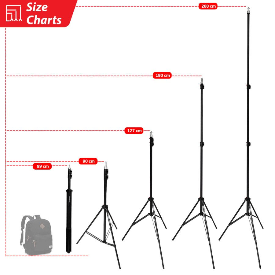 Thumbnail: Spirit-1A Fancy & Sturdy Light Stand Lightstand Tripod