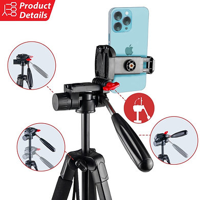 Media: LEGACY 204 Lightweight Tripod Fluid Head for Camera Smartphone - Tripod Only