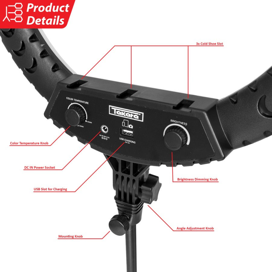 Thumbnail: RINGO 218 18 Inch Bi-Color LED Ring Light Ringlight Kit