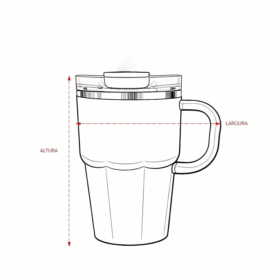 Miniatura: 09227 - Caneca Parede Dupla 550ml