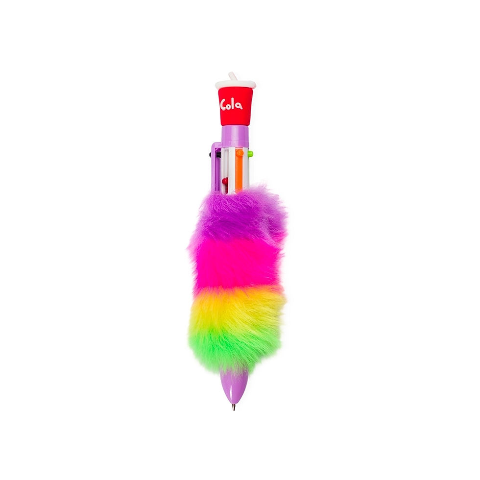 Miniatura: P@08353-COL - Caneta Plástica Pelúcia Multicolor