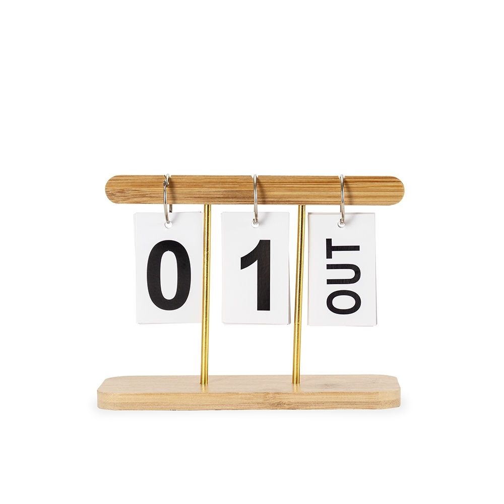 19027 Calendário Permanente Bambu