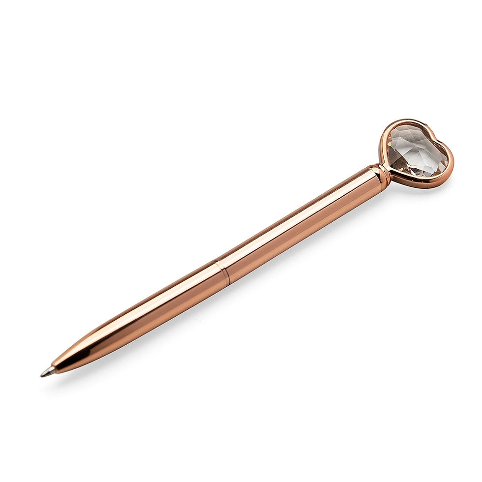 Miniatura: 14656 - Caneta Metal Coração Diamante
