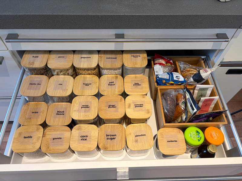 Organized pantry drawer