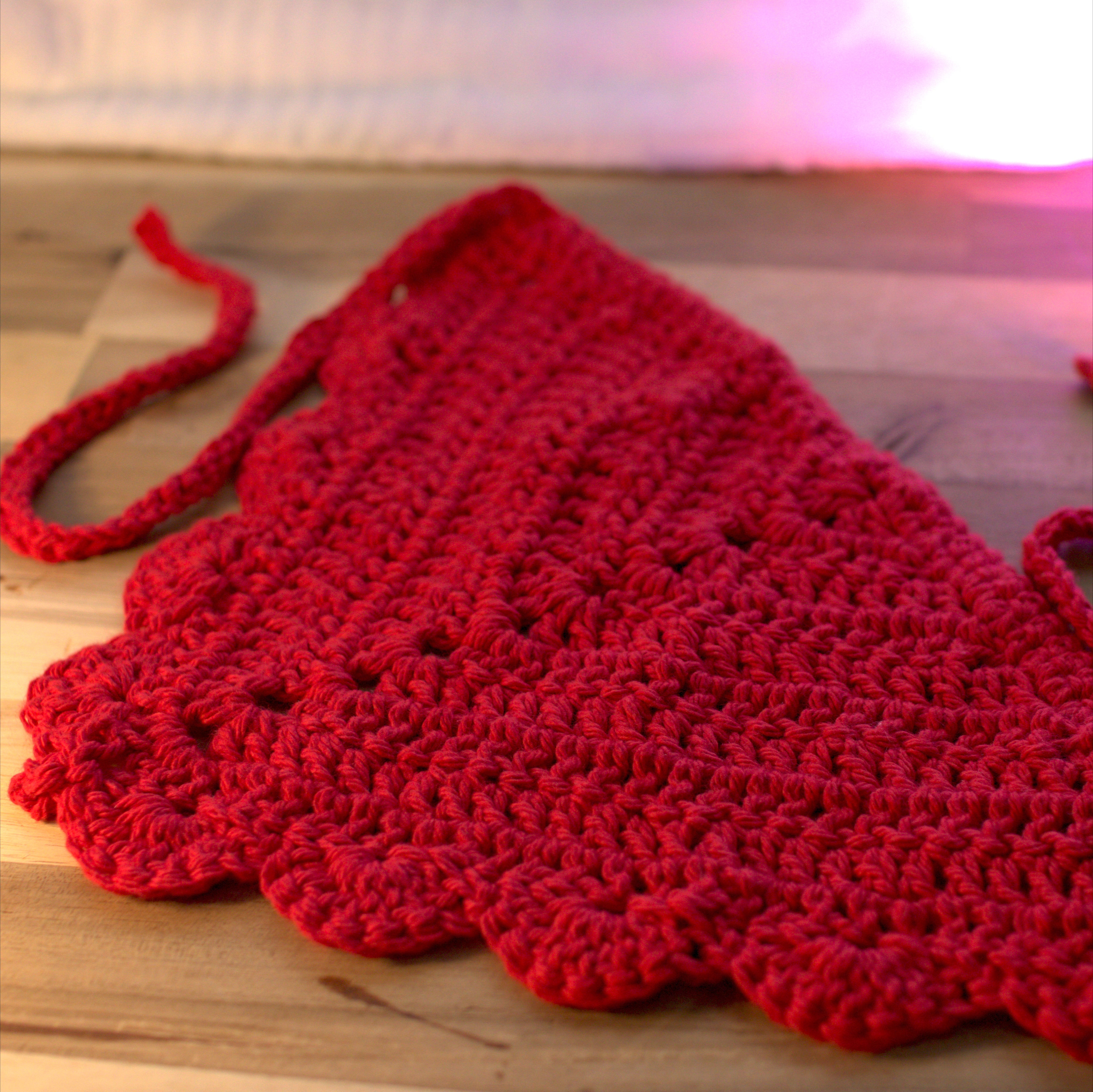 Red Scalloped Bandana