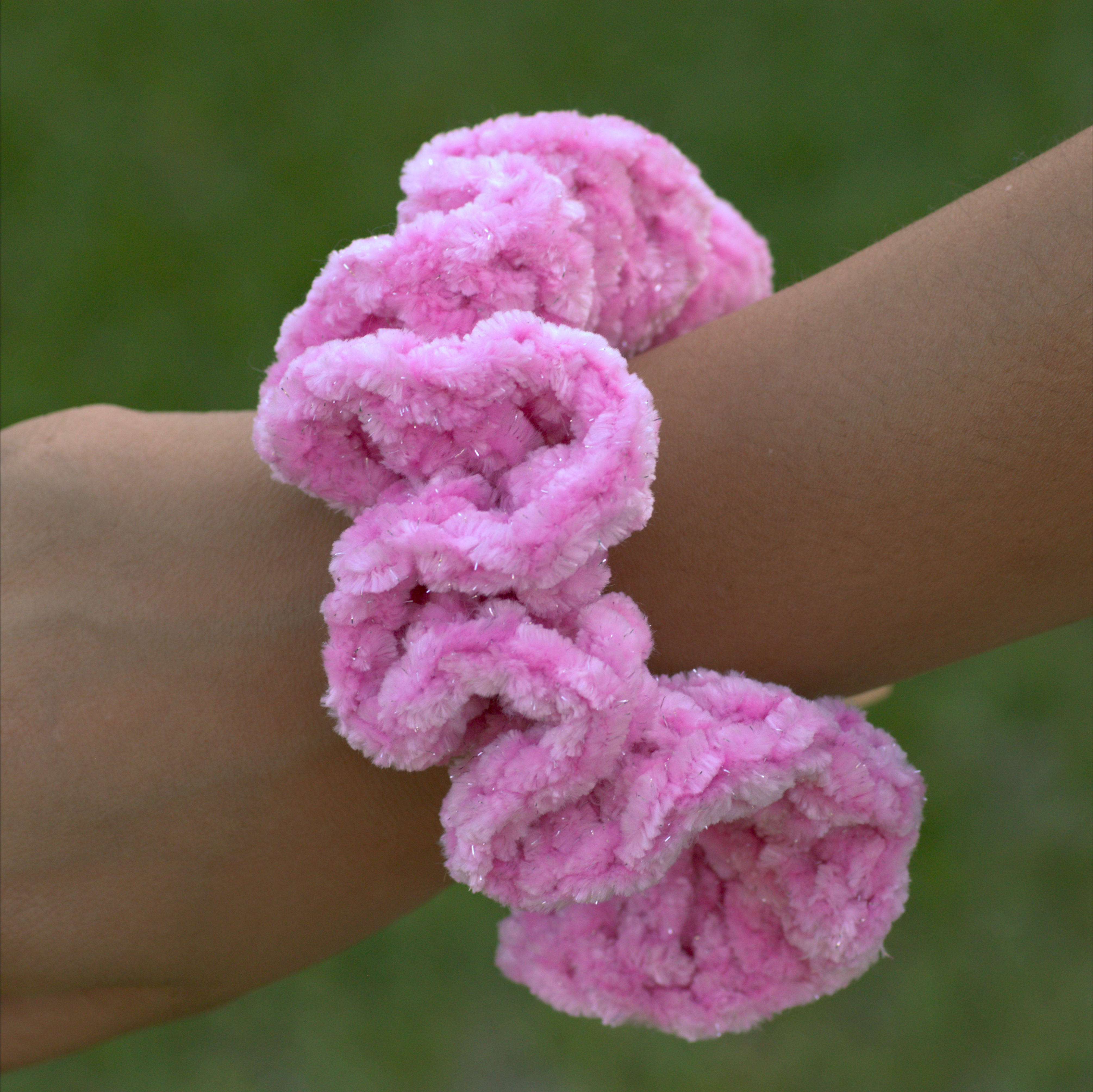 Sparkly Pink Juicy Scrunchie