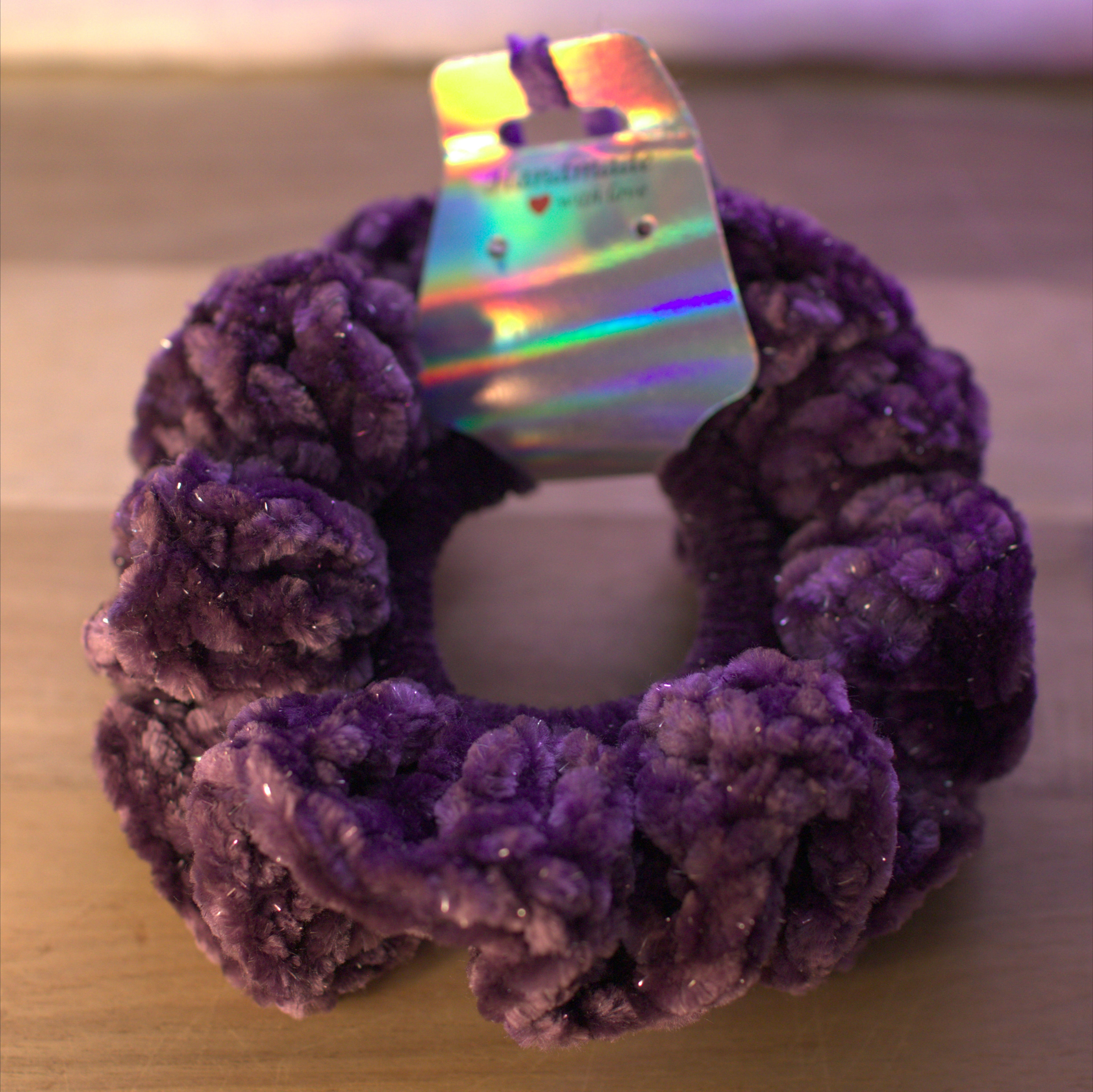 Sparkly Purple Juicy Scrunchie