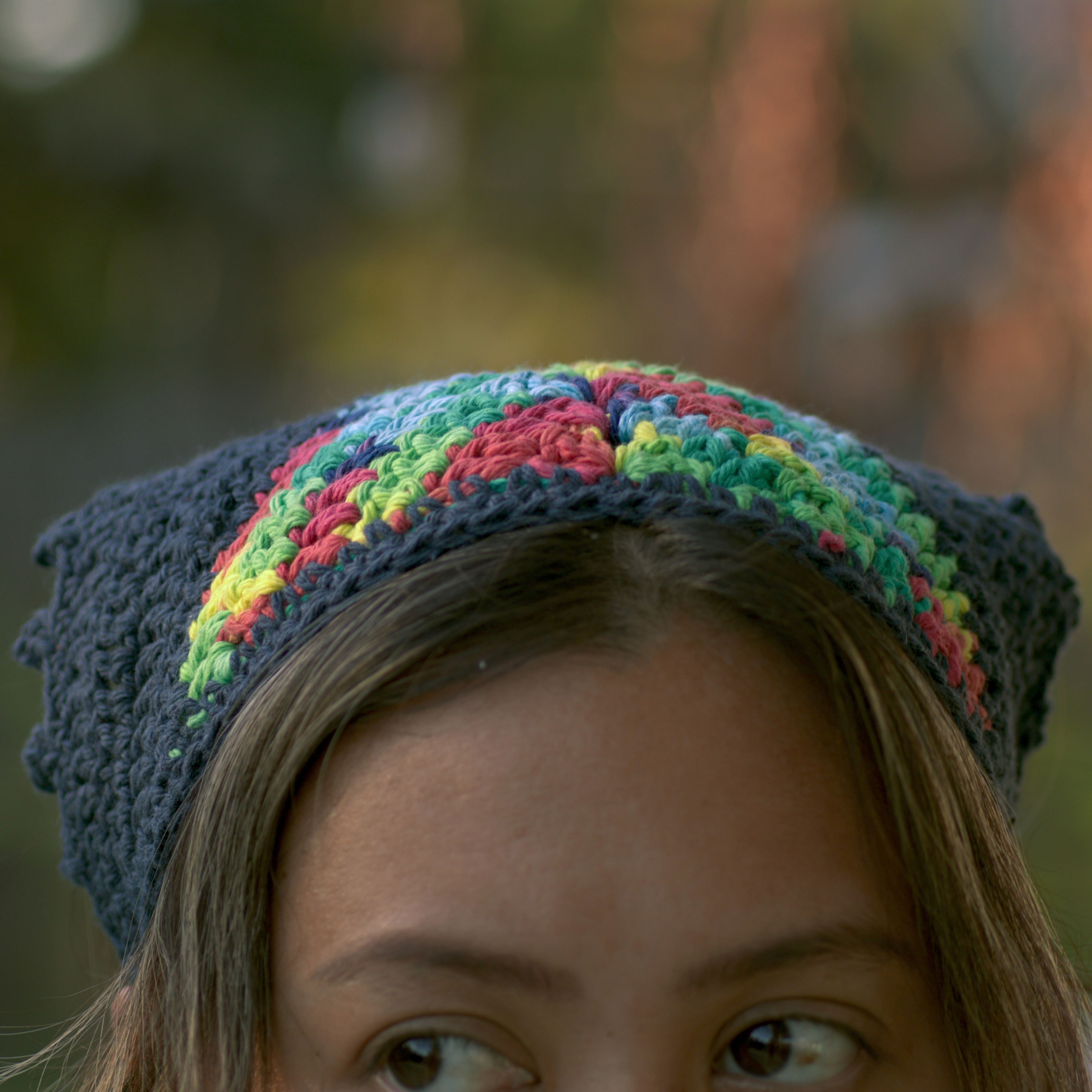 Rainbow and Navy Bandana
