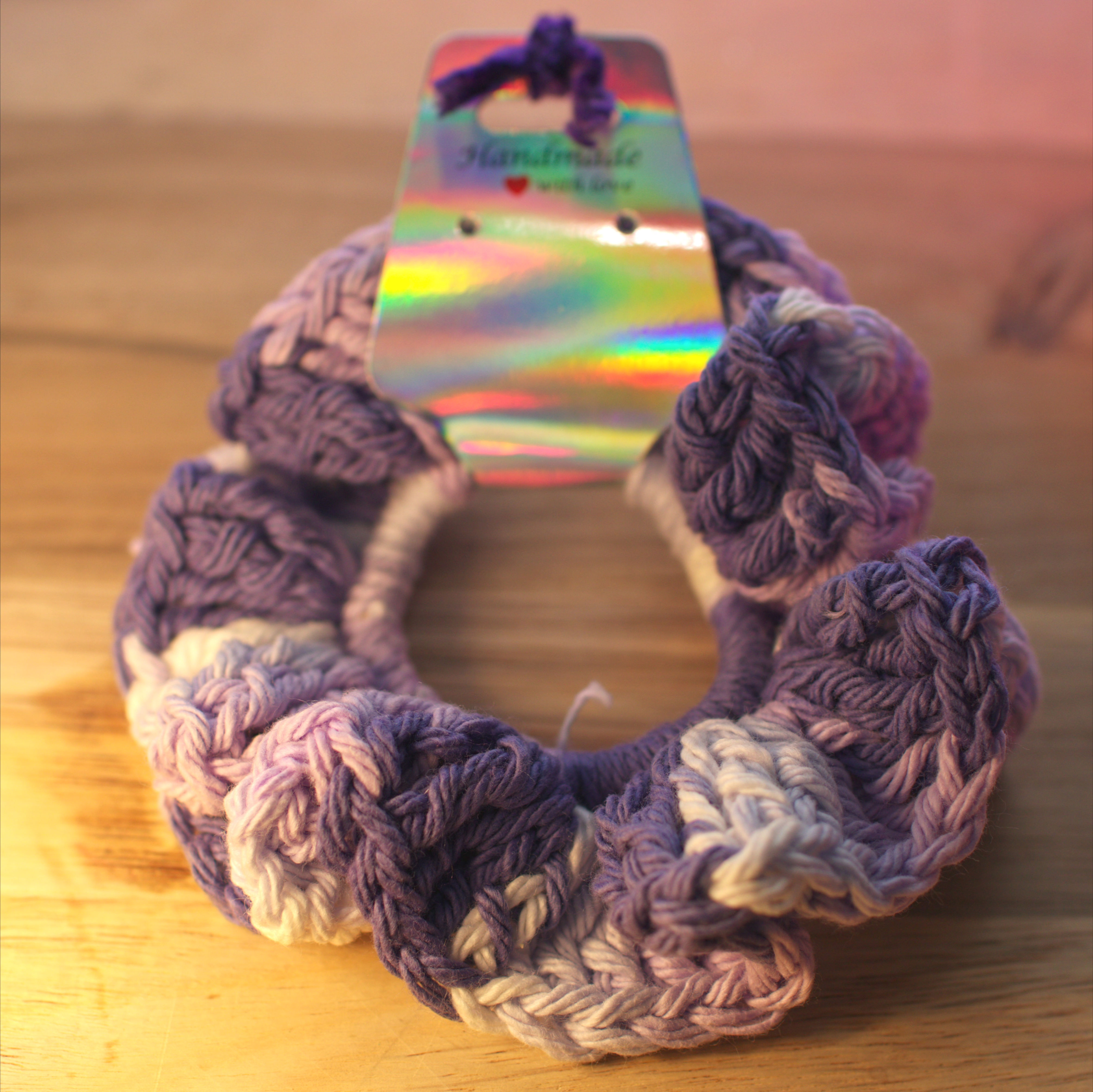 Purple Haze Cotton Scrunchie