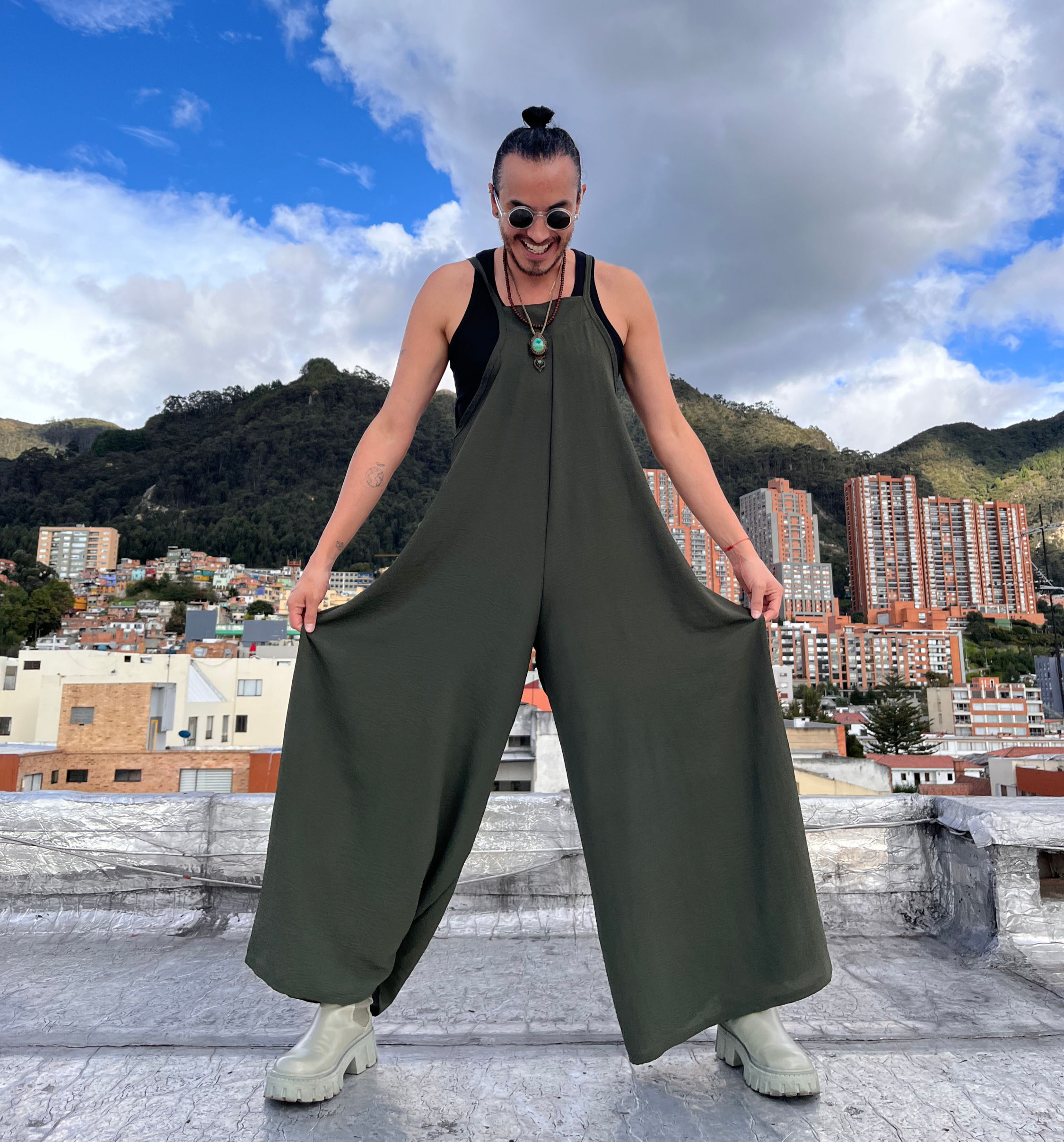 Jumpsuit verde oliva