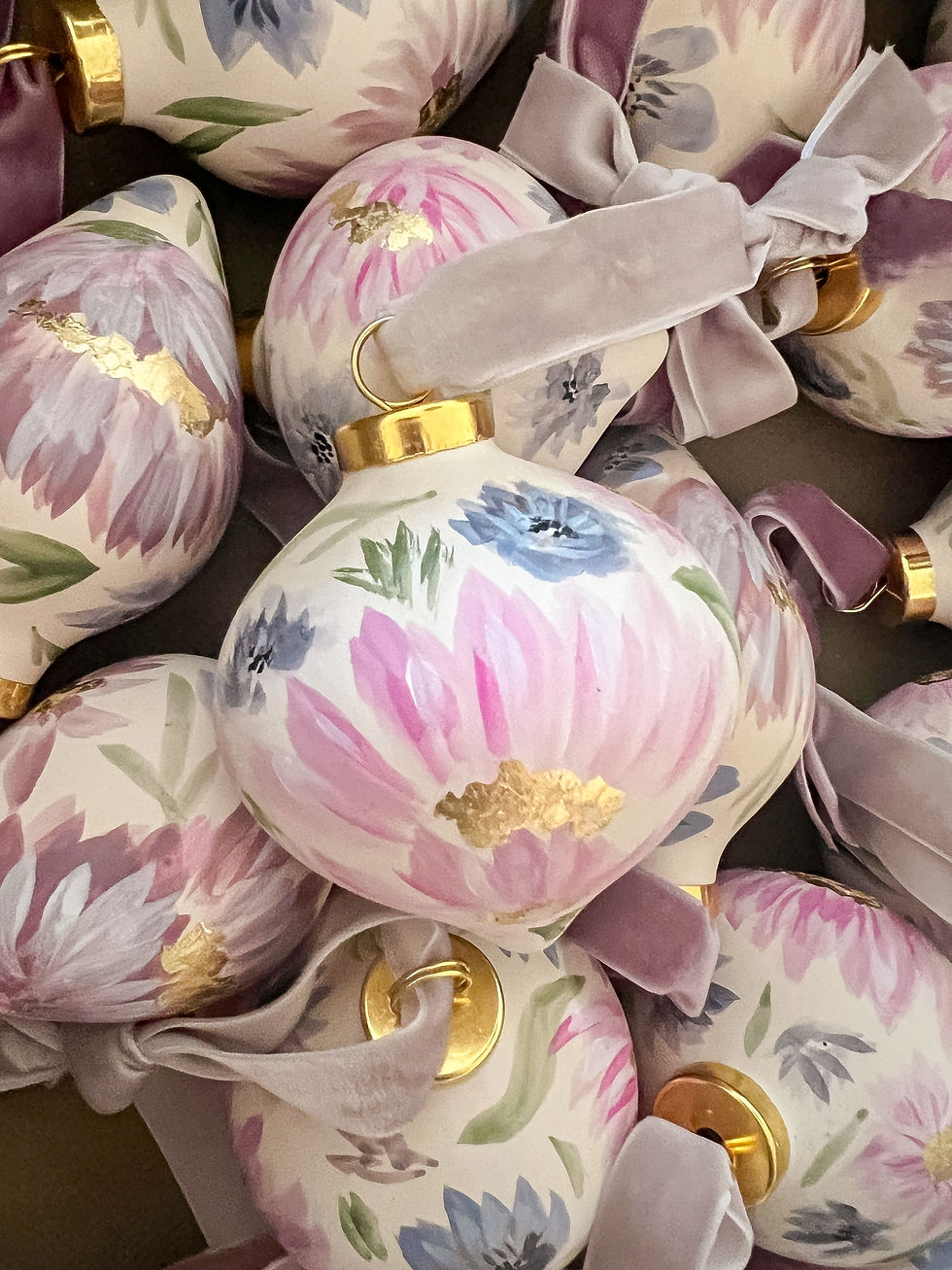 Thumbnail: 2024 Holiday Ornament | Pink Multi Floral