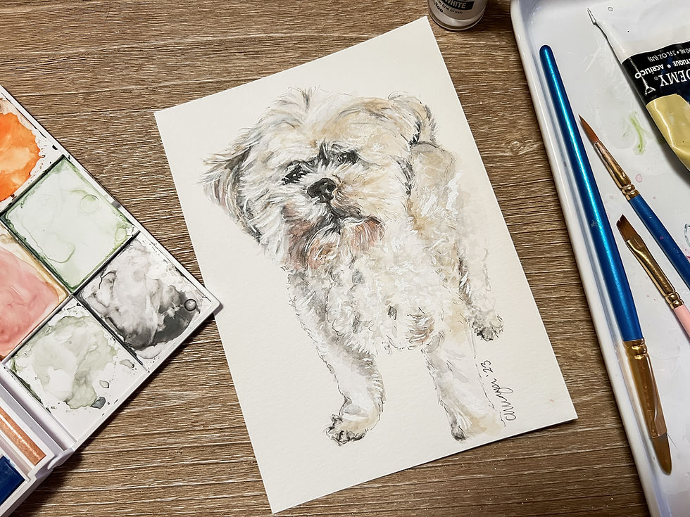 Thumbnail: Custom Watercolor Pet Portrait