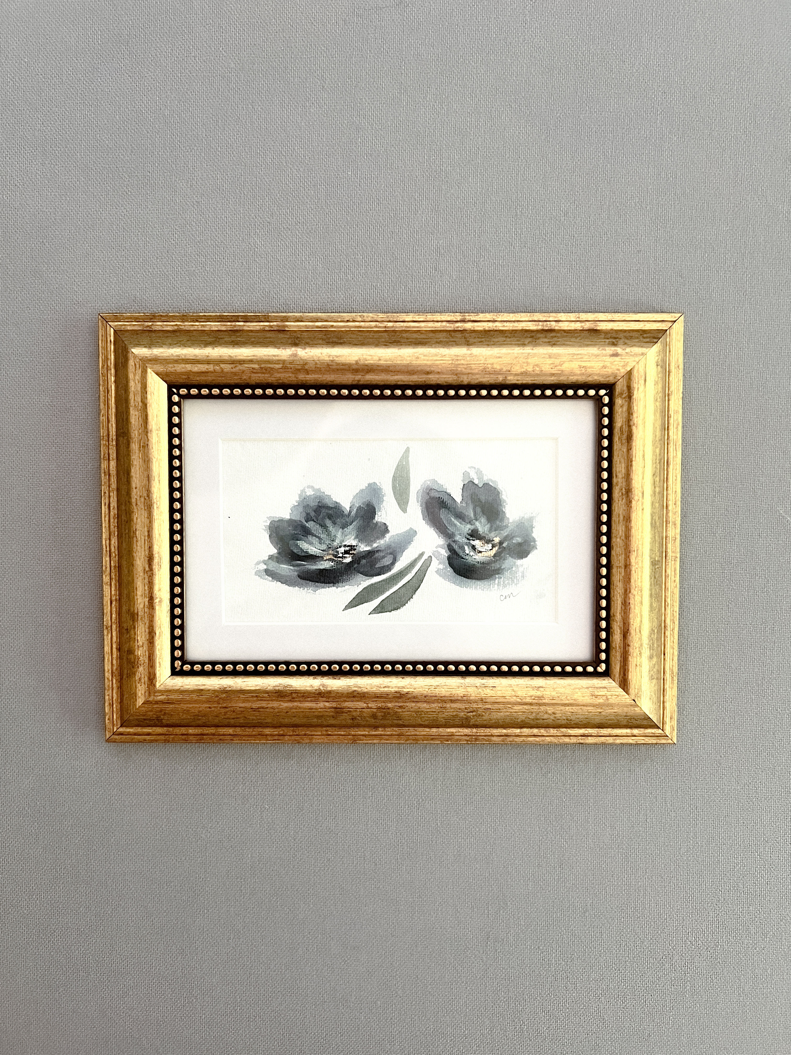 Blue and White Floral Framed Mini No.1