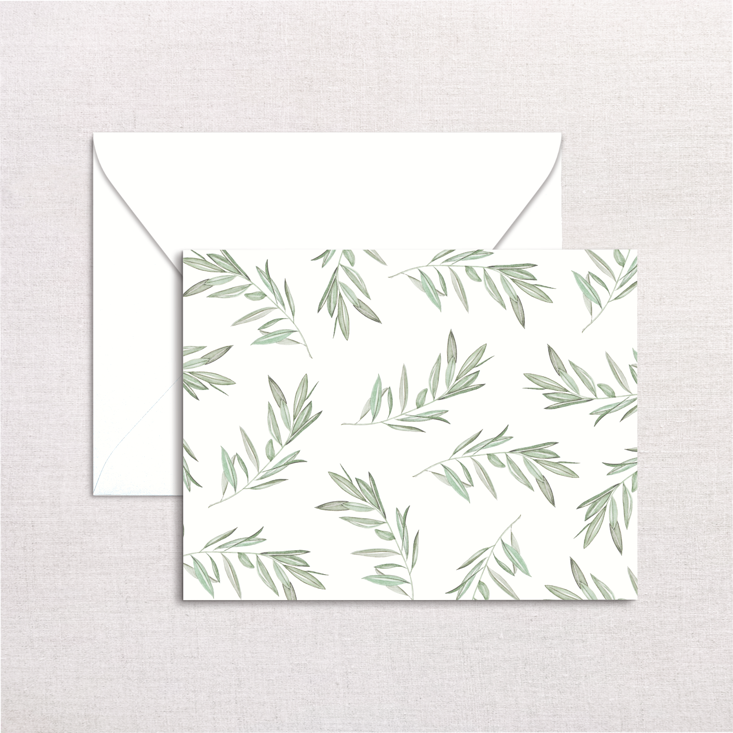 Green Leaves | A2 Folded Cards
