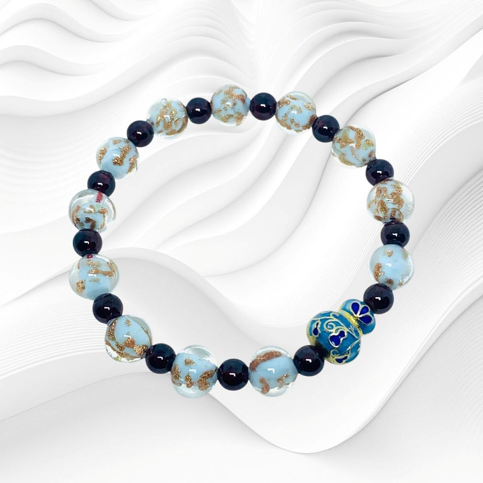 意大利玻璃珠葫蘆通花珠手鏈