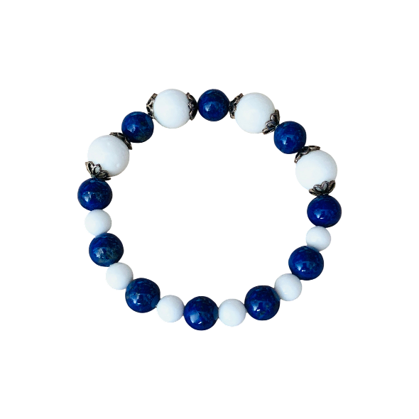 【療癒能量】925 純銀青金硨磲手錬｜CACA STORE 自家品牌 DIY
