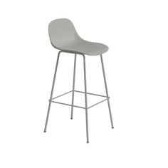 Muuto Fiber Bar Stool avec dossier tube base Shell