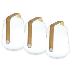 FERMOB LOT DE 3 LAMPES BAMBOO H.12 CM_
