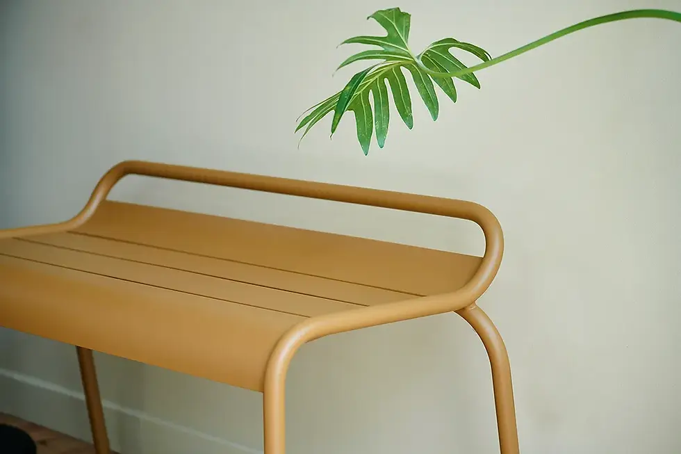 FERMOB LUXEMBOURG BANC COMPACT COULEUR PAIN D'éPICES