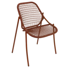 FERMOB SIXTIES CHAISE EMPILABLE OCRE ROUGE