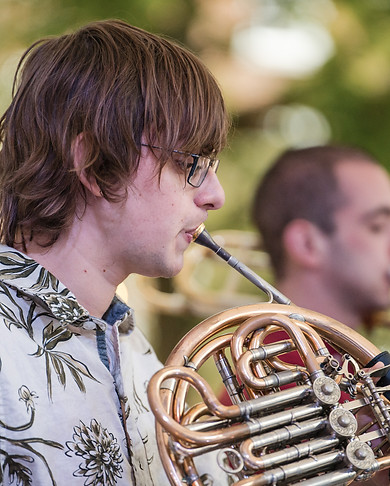Jared playing the french horn