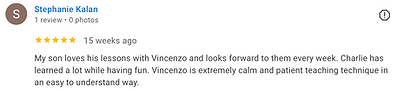 student review on google business