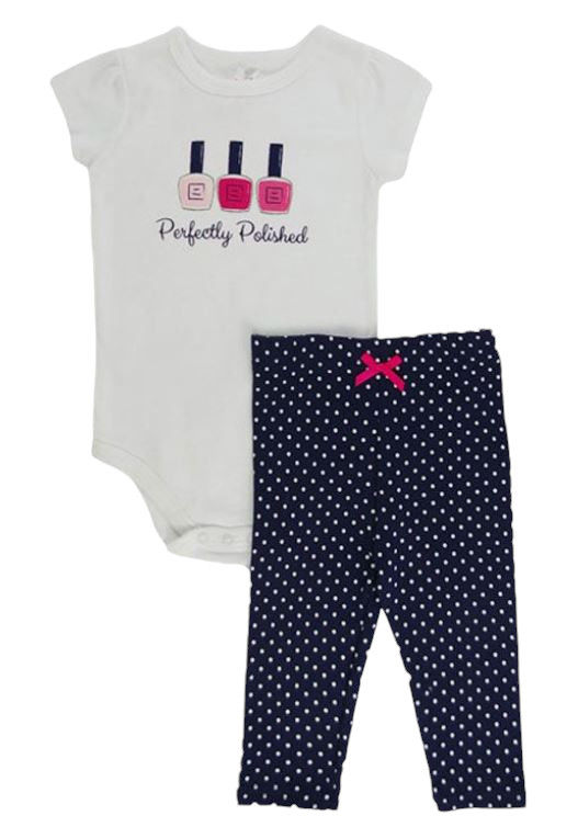Thumbnail: Baby Girl Outfit Set Bodysuit Vest Leggings Trousers Slogan COTTON