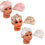 Thumbnail: Baby Girl Hat Headband Large BOW Set Spanish Style 0-6 Months Pink Taupe White