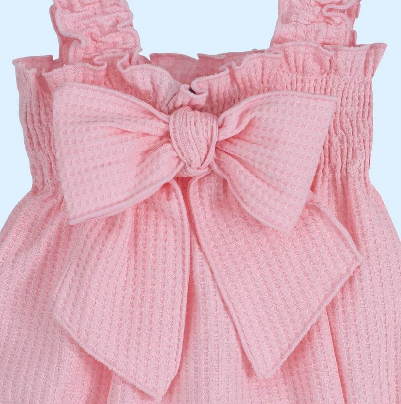 Thumbnail: Baby Girl Romper Suit Spanish Summer Holiday Sun Outfit BOW Calamaro PINK