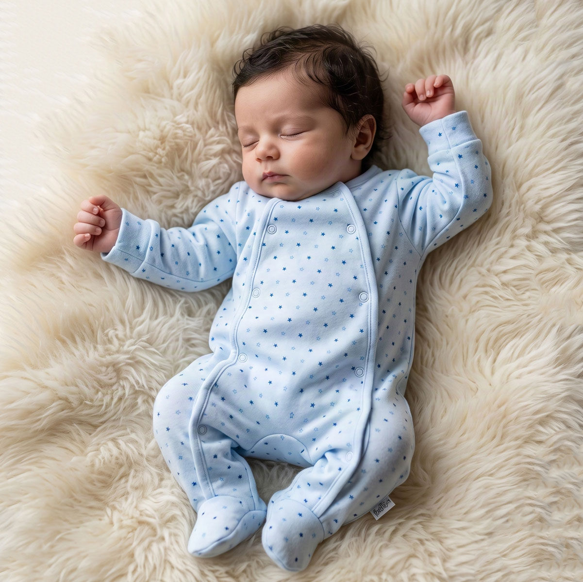 Premature Baby Boy Cotton Sleepsuit Babygrow Dandelion BLUE