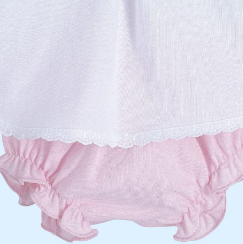 Thumbnail: Baby Girl Spanish Jam Pants Top Summer Outfit Set Sun Suit Calamaro White Pink