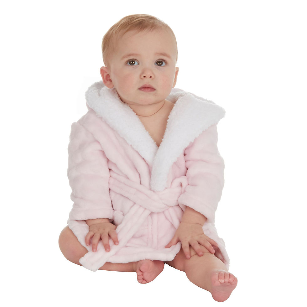 Thumbnail: Baby PERSONALISED Embroidered Dressing Gown Blanket Robe GIFT Set