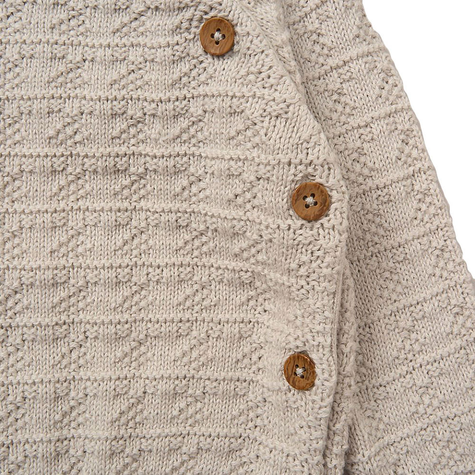Thumbnail: Baby Boy Cotton Knitted 2 Piece Outfit Set Leggings Jumper BEIGE