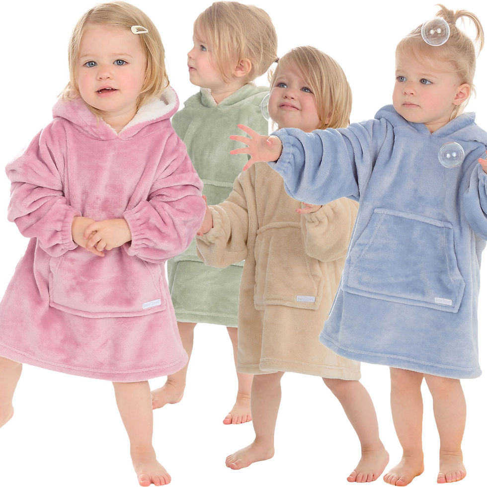 Thumbnail: Baby Boy Girl Hoodie Infant Toddler OVERSIZED Kids Snuggle Hooded Fleece Jumper