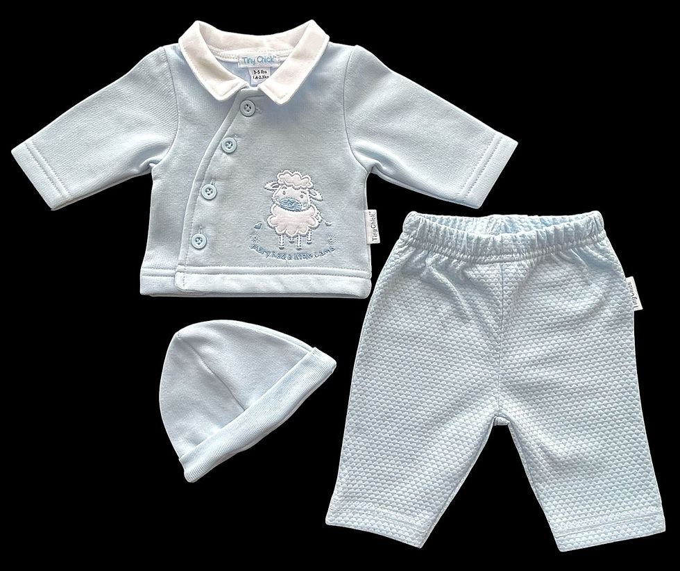 Thumbnail: Premature Baby Girl 3 Piece Outfit Lamb Jacket Trousers Hat PINK