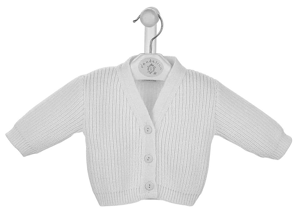 Thumbnail: Baby Cardigan Knitted Girl Boy Premature Prem Tiny Dandelion Blue Pink White