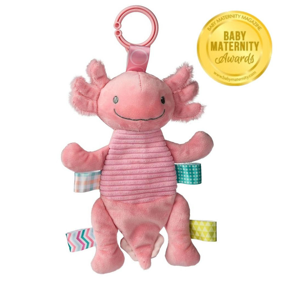Thumbnail: Mary Meyer Axolotyl Taggies Crinkies Baby Soft Toy Crinkle Rattle PINK BLUE